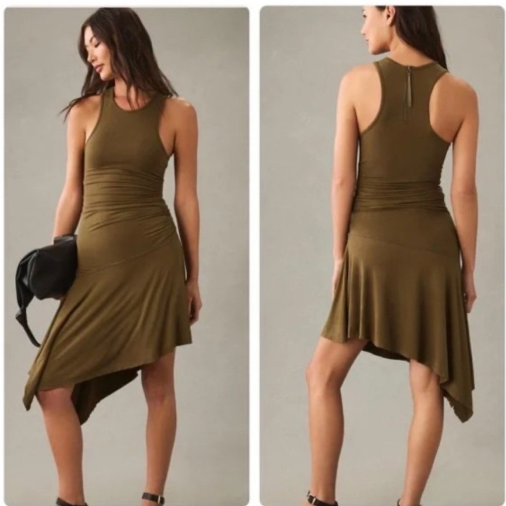 Daily Practice by Anthropologie Sleeveless Side-Ruched Dress